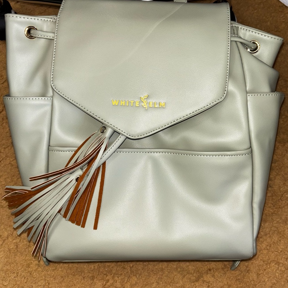Light Sage Green Convertible Backpack